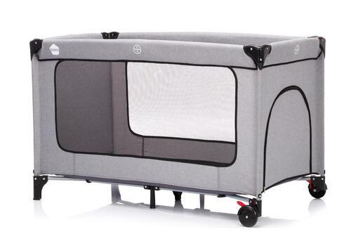 Reisebett Travel Cot Hellgrau Mit Rädern + Transporttasche - Hellgrau, Basics, Kunststoff/Metall (60/120cm) - Fillikid