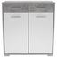 Komoda Q-big New Qbk02 - bílá/šedá, Moderní, dřevo (98/105/44cm) Komoda Q-big New Qbk02 - bílá/šedá, Moderní, dřevo (98/105/44cm)