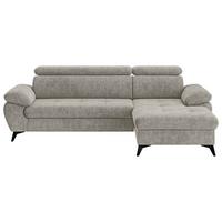 Ecksofa mit Bettkasten Hudson 261x166 cm Schlammfarben - Schlammfarben/Schwarz, Textil (261/166cm) - MID.YOU