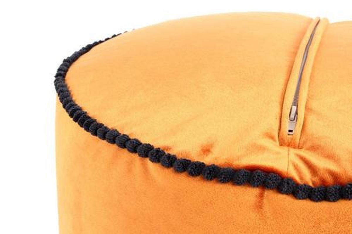 Pouf Taj Mahal Dxh 47x32 Cm Samt Bronze Mit Reißverschluss - Bronzefarben, Basics, Textil (47/32/47cm) - Kayoom