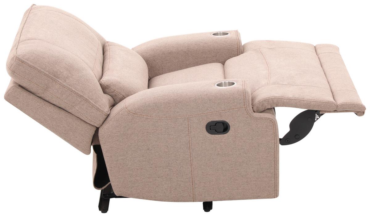 Relaxsessel Texas Mokka B: 122 Cm - Schwarz/Mokka, Basics, Holz/Textil (122/106/102cm) - MID.YOU