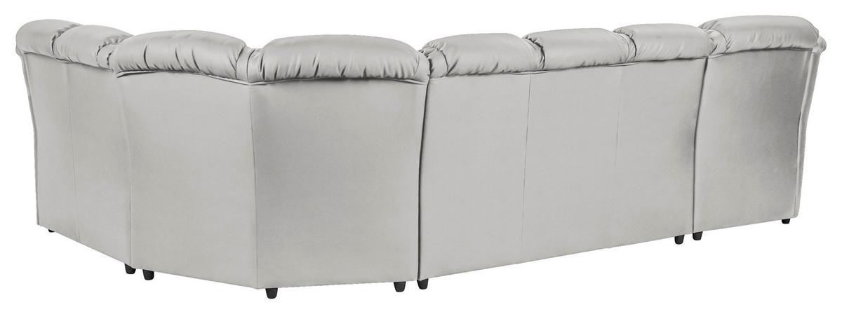 Wohnlandschaft Boston - Hellgrau/Schwarz, KONVENTIONELL, Textil (165/333/216cm) - Livetastic