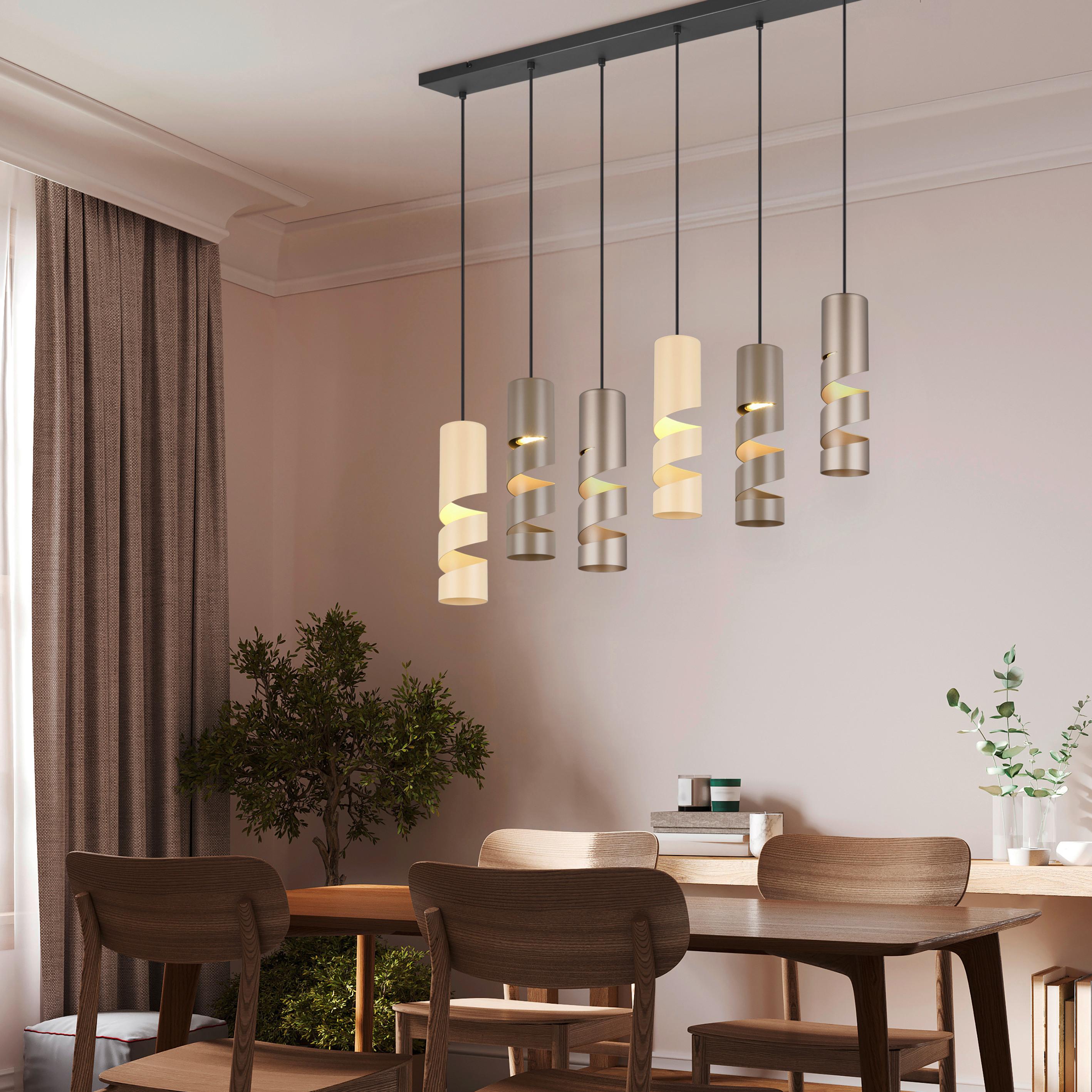 Pendelleuchte 364000617 Stream - Taupe/Beige, KONVENTIONELL, Metall (100/14/150cm) - Trio Leuchten