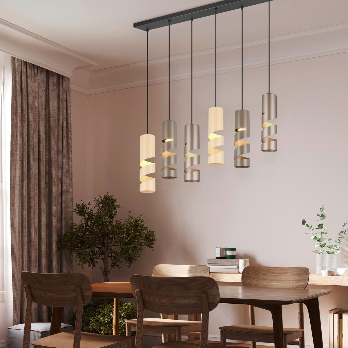 Pendelleuchte 364000617 Stream - Taupe/Beige, KONVENTIONELL, Metall (100/14/150cm) - Trio Leuchten