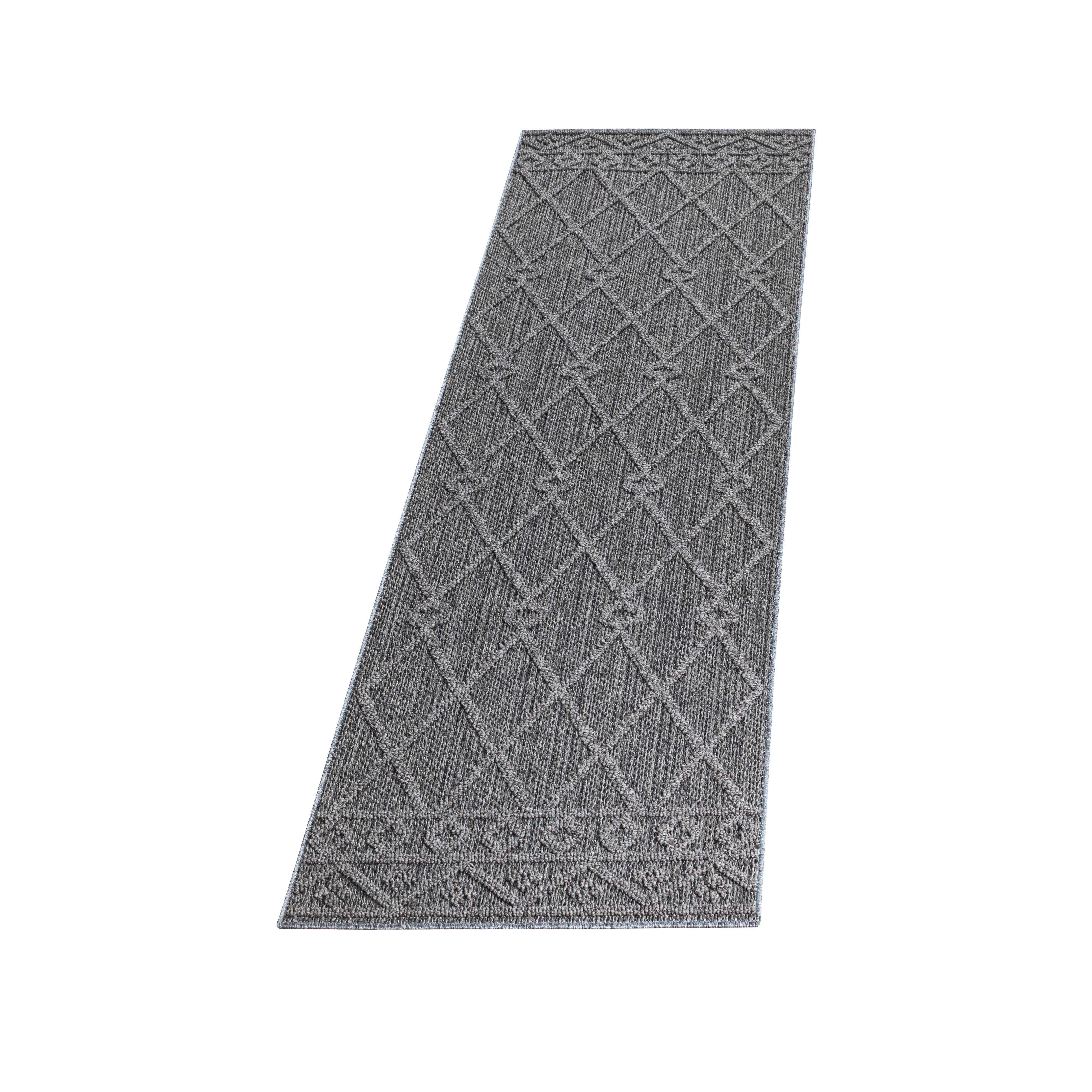 Läufer Patara - Grau, Design, Textil (80/250cm) - Novel