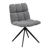 Otočná stolikča MALU sivá - čierna/sivá, Modern, kov/textil (53/68/83cm) - Bessagi Home