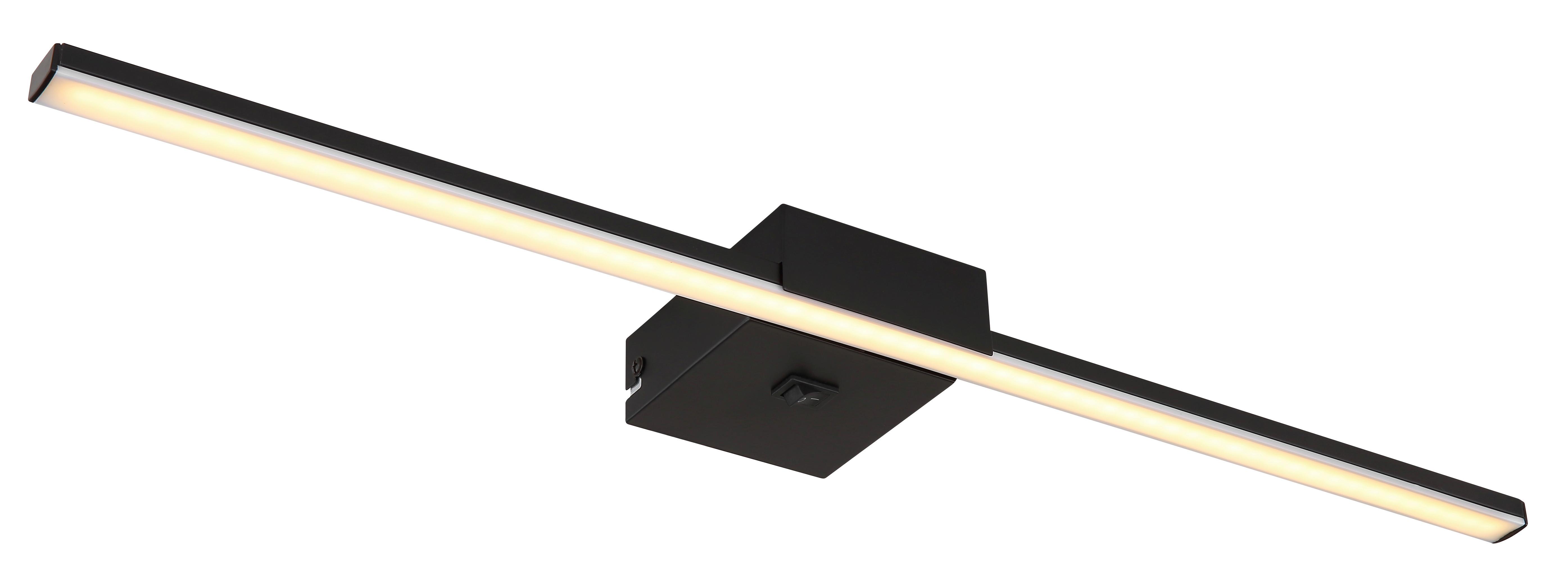 LED-Wandleuchte 41922b - Opal/Schwarz, Basics, Kunststoff/Metall (61,5/11/3,7cm) - Globo