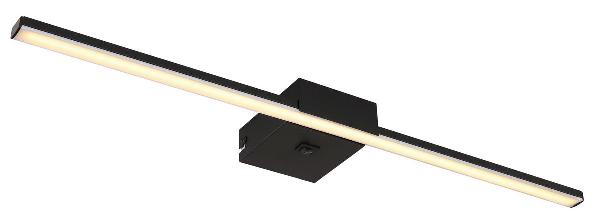 Led-wandleuchte 41922b - Opal/Schwarz, Basics, Kunststoff/Metall (61,5/11/3,7cm) - Globo