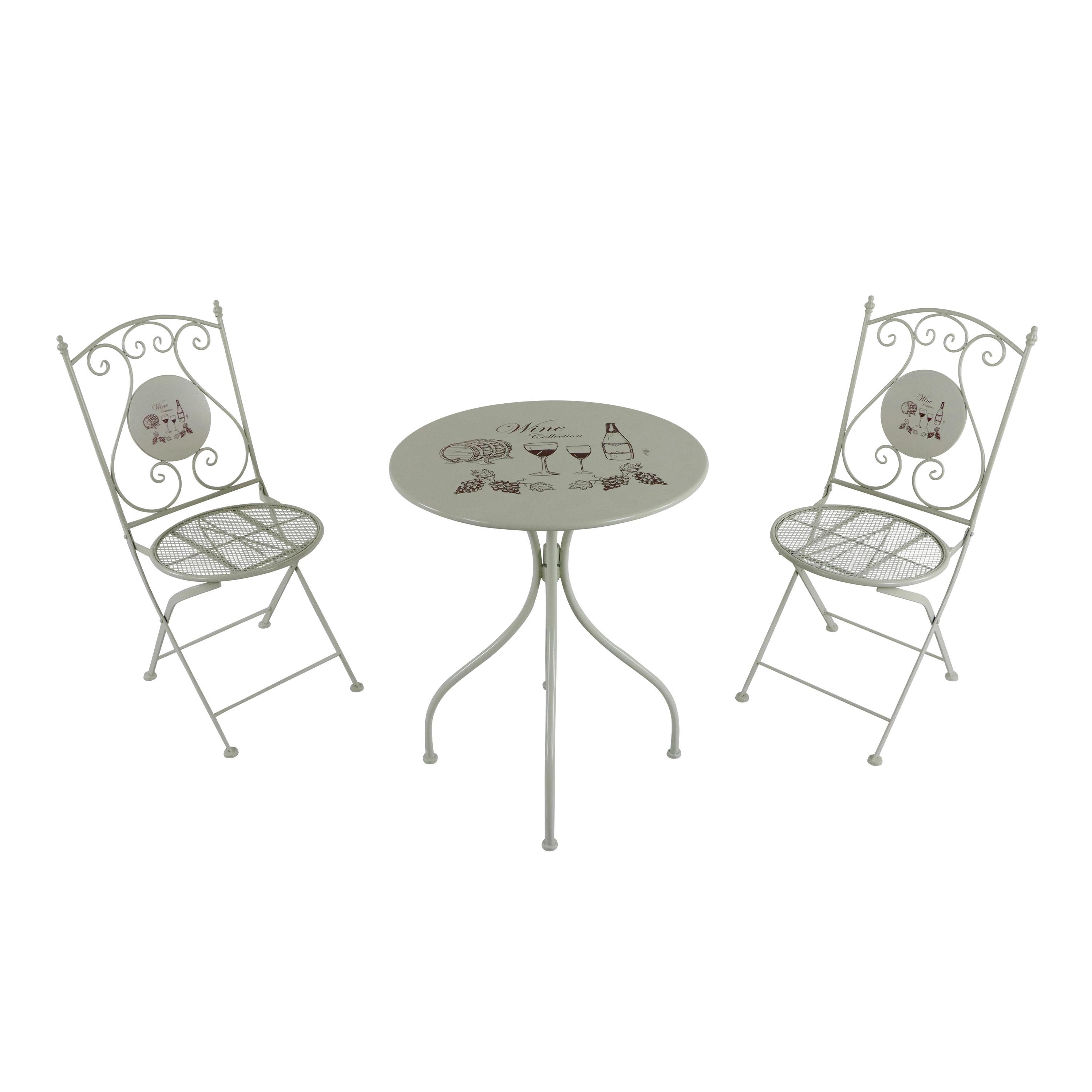 Gartenset Maxime Wein - Creme, Basics, Metall (60/74cm) - Ambia Garden