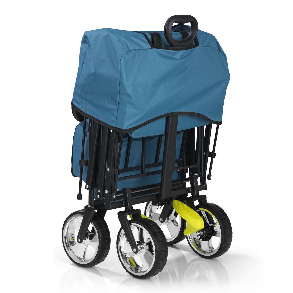 Bollerwagen Hoberg Blau Max. 80 Kg Faltbar, Feststellbremse - Blau, Basics, Kunststoff/Textil (142,5/52/102cm)