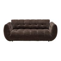 Veľká pohovka PANDA, tmavohnedá ženilka - čierna/tmavohnedá, Modern, textil/plast (218/81/104cm) - Mömax