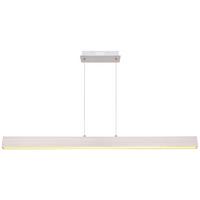 LED-Hängeleuchte Verena H: 120 cm 1-Flammig dimmbar - Opal/Weiß, Design, Kunststoff/Metall (121/8/120cm) - Globo