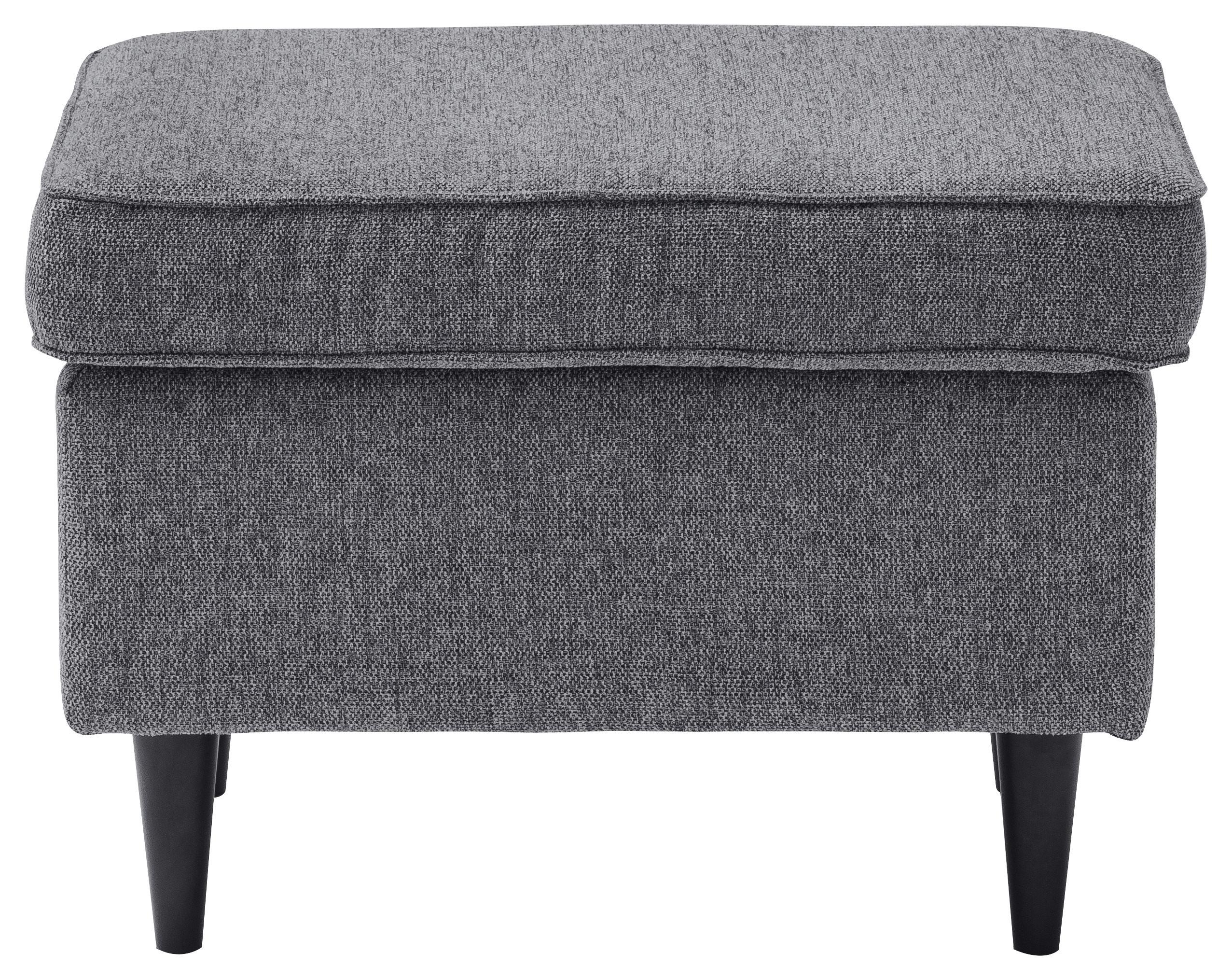 Hocker Oskar - Anthrazit/Schwarz, Basics, Holzwerkstoff/Textil (63/43/42cm) - MID.YOU