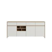 Sideboard Stranda Weiß/Eiche B: 193cm - Eichefarben/Weiß, Design, Holzwerkstoff (193/85/39cm) - MID.YOU