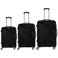 Reisekofferset Theresa - Schwarz, KONVENTIONELL, Kunststoff/Textil - Luca Bessoni