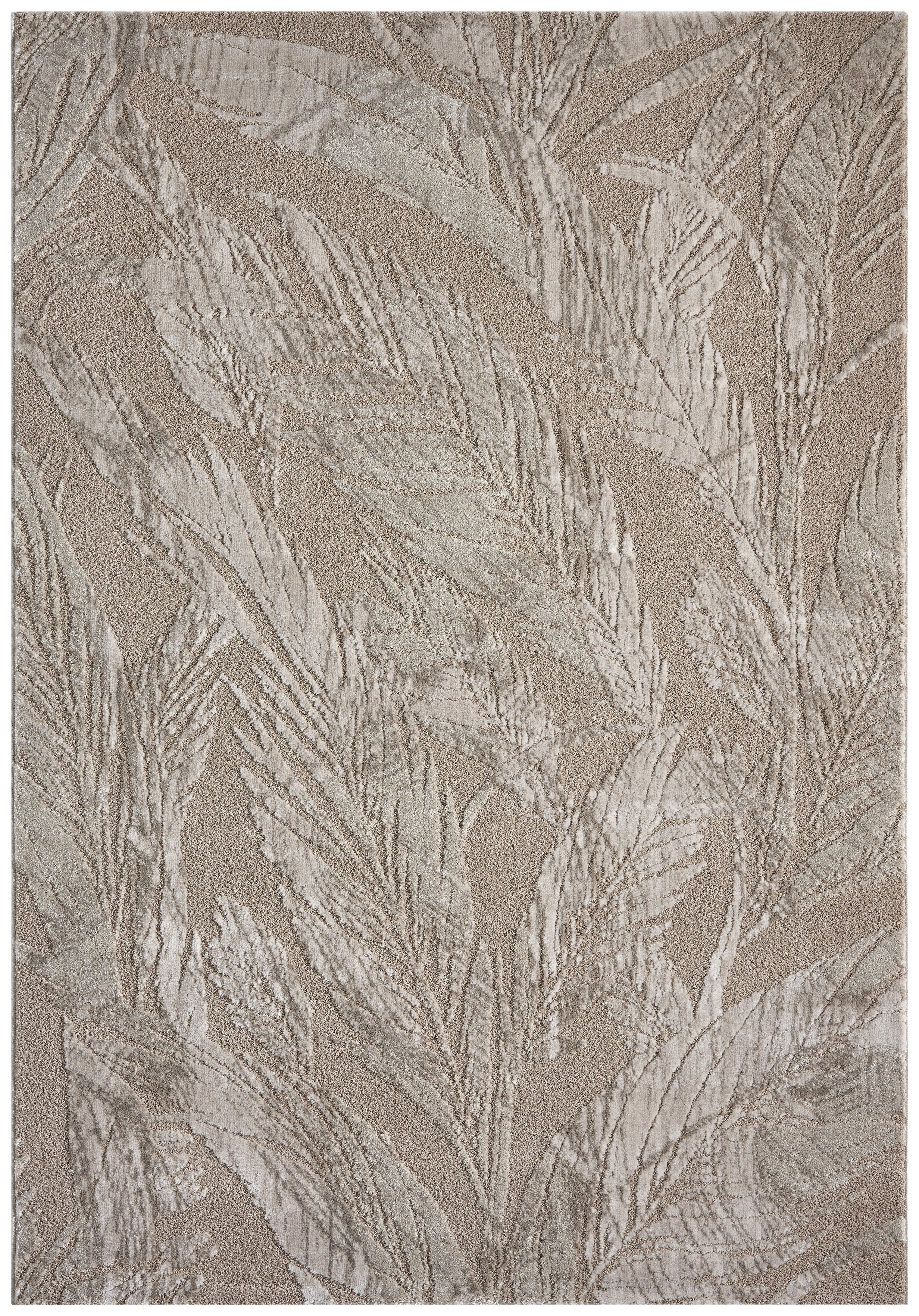 Webteppich, Beige, Federn Pluma - Beige, ROMANTIK / LANDHAUS, Textil (120/170cm) - James Wood