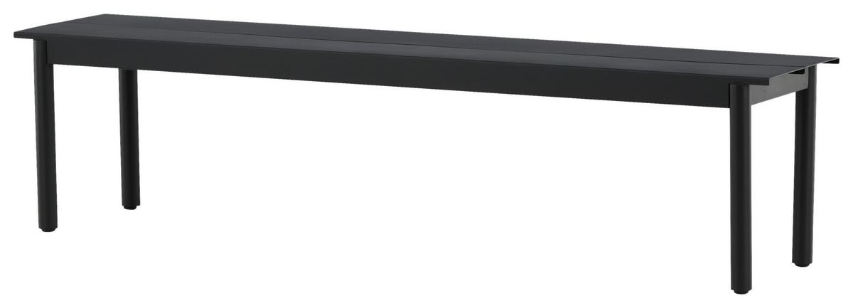 Gartenbank Modena - Schwarz, KONVENTIONELL, Metall (180/35/40cm) - Gardenson