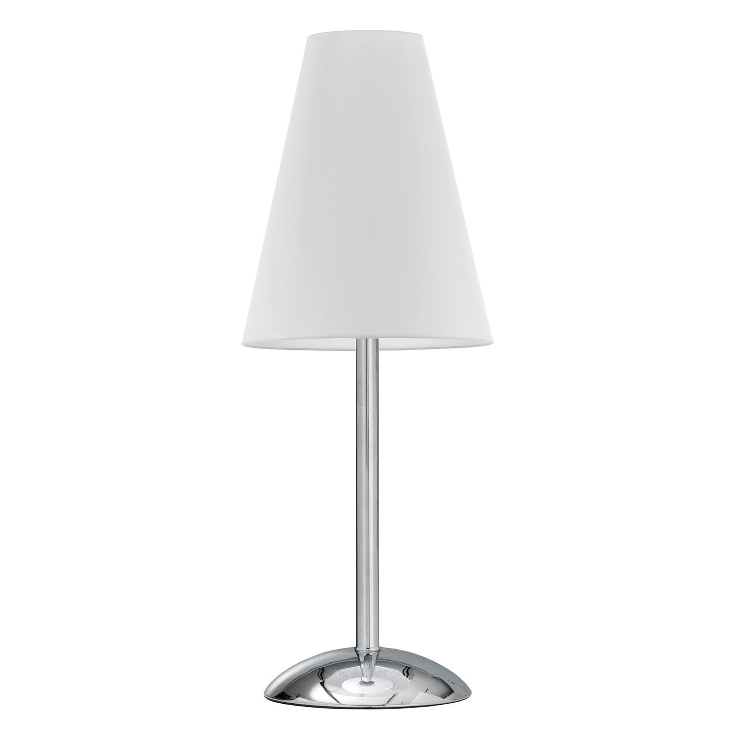 Tischleuchte 4917/lgb - Chromfarben/Weiß, Design, Textil/Metall (20/54cm)