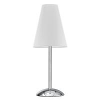 Tischleuchte 4917/Lgb - Chromfarben/Weiß, Design, Textil/Metall (20/54cm)