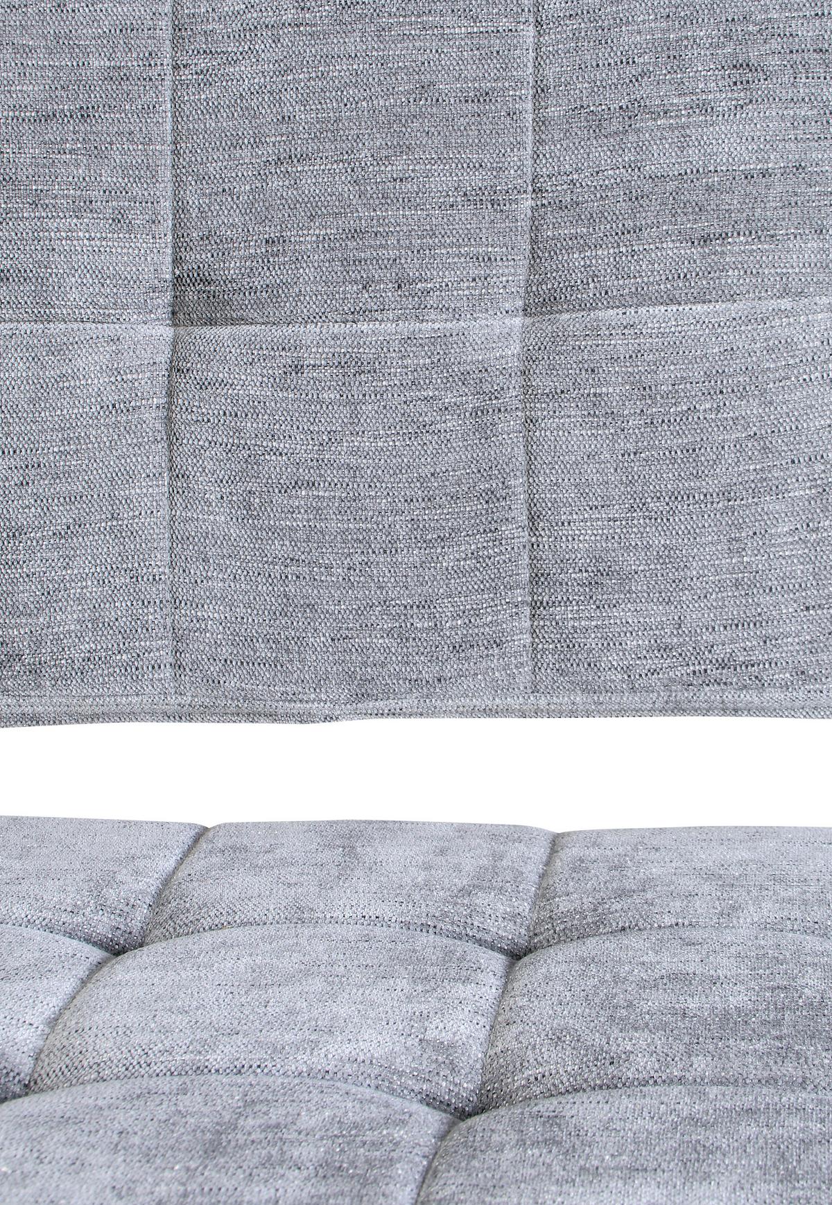 Eckbank Lavik - Hellgrau/Schwarz, MODERN, Textil/Metall (134/185cm) - MID.YOU