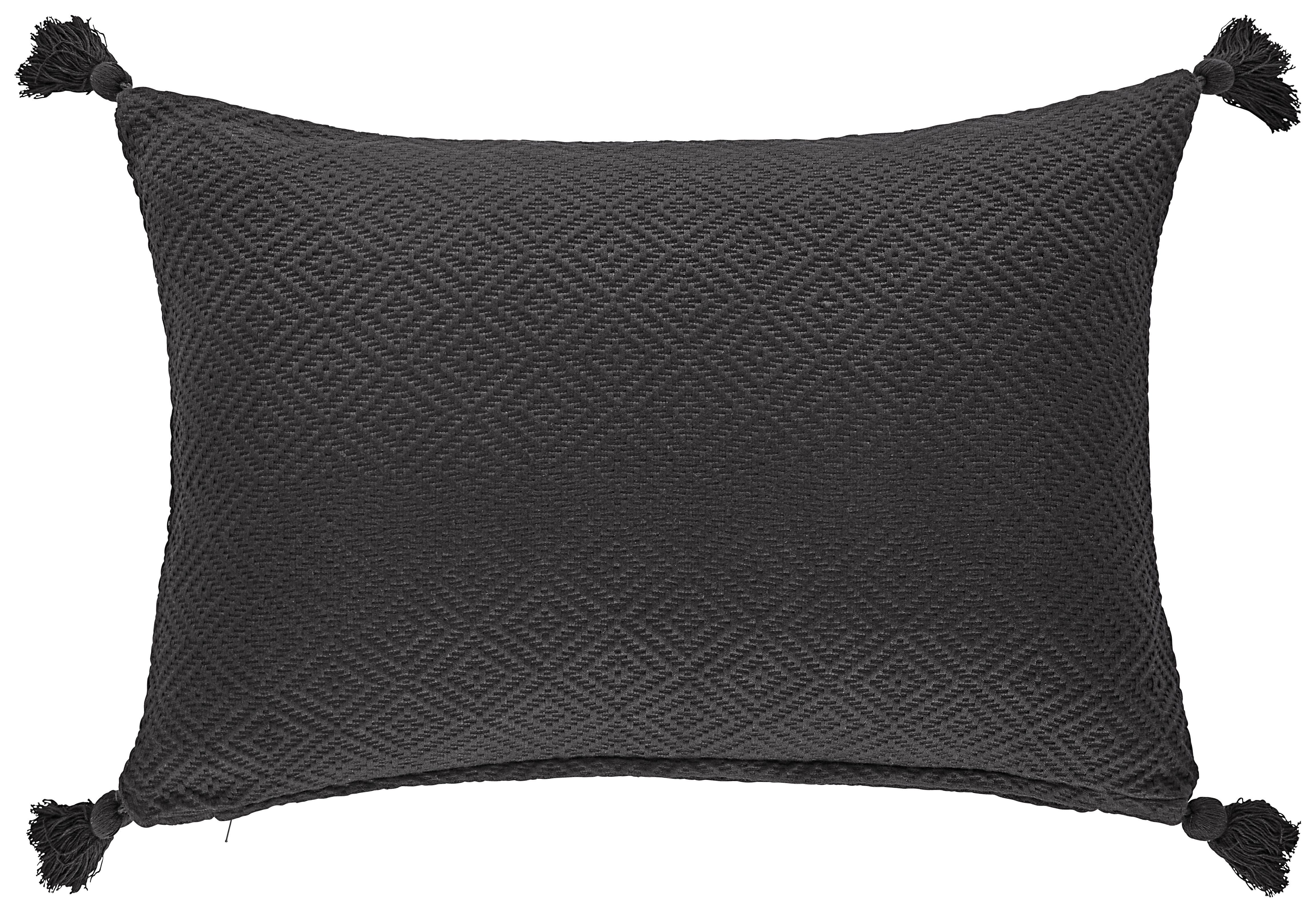 DEKORAČNÝ VANKÚŠ FRIEDA, 40/60 cm, čierna - čierna, Lifestyle, textil (40/60cm) - Modern Living