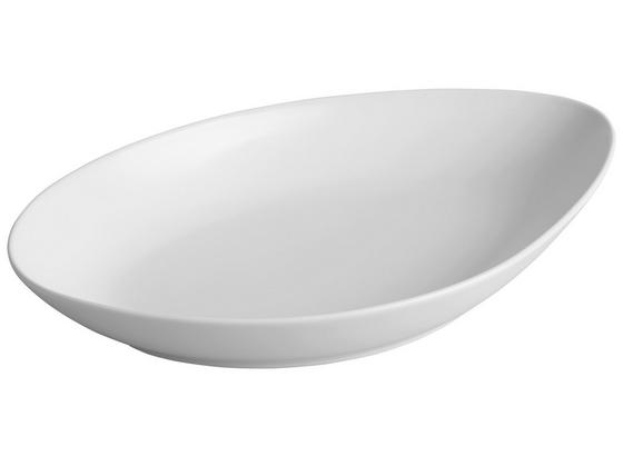 Servírovací Tanier Nele - biela, Moderný, keramika (30,5/19,5/4,5cm) - Premium Living Servírovací Tanier Nele - biela, Moderný, keramika (30,5/19,5/4,5cm) - Premium Living
