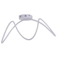 LED-Deckenleuchte Odrive L: 67 cm Geschwungen Modern - Weiß, Design, Kunststoff/Metall (28/67cm) - Näve