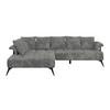 Ecksofa Vanessa New - Schwarz/Grau, MODERN, Textil (200/297cm)