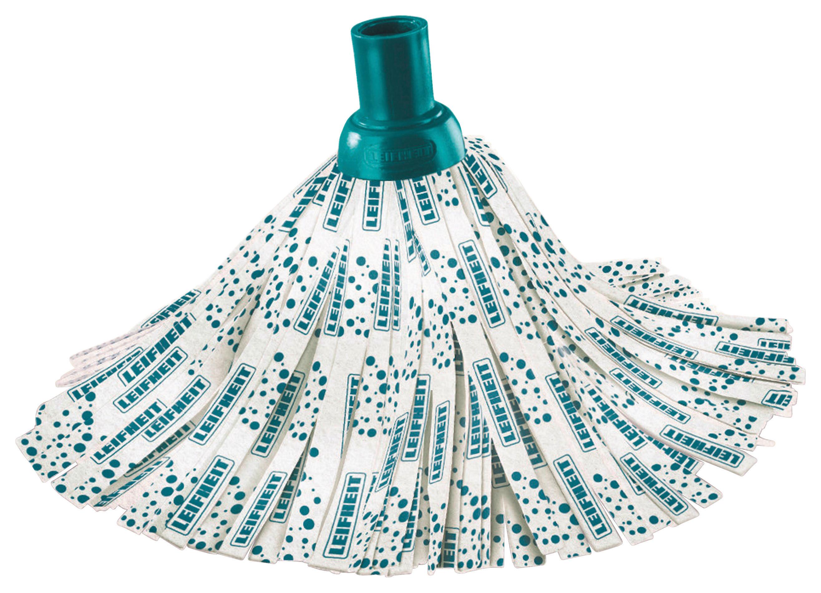 Ersatzmopp Classic Mop Viscose - Türkis/Weiß, Textil (32cm) - Leifheit