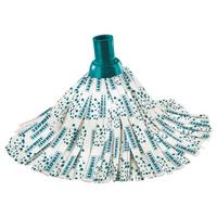 Ersatzmopp Classic Mop Viscose - Türkis/Weiß, Textil (32cm) - Leifheit