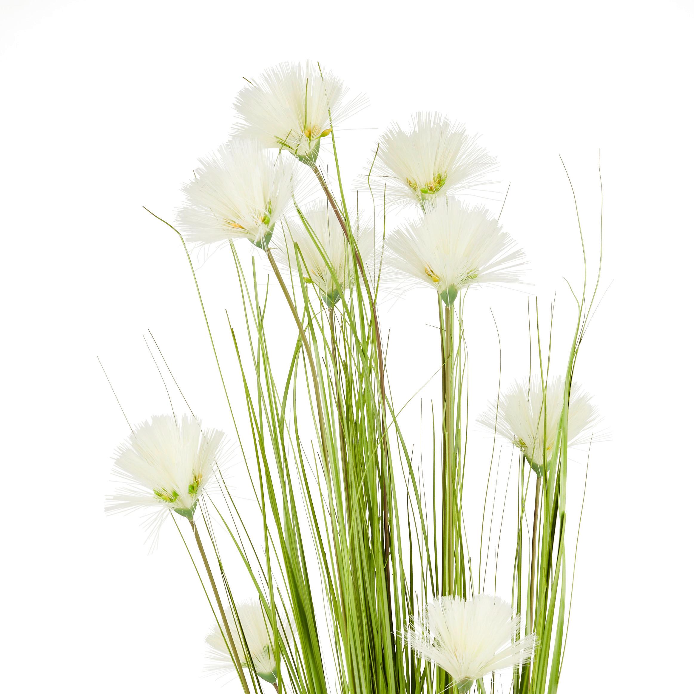 Kunstpflanze Grasbündel Creme L: 120 cm, Alemee - Creme/Grün, Basics, Naturmaterialien/Kunststoff (120cm) - Luca Bessoni
