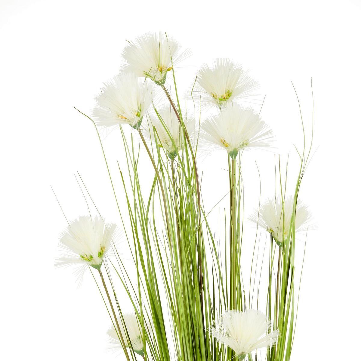 Kunstpflanze Grasbündel Creme L: 120 cm, Alemee - Creme/Grün, Basics, Naturmaterialien/Kunststoff (120cm) - Luca Bessoni