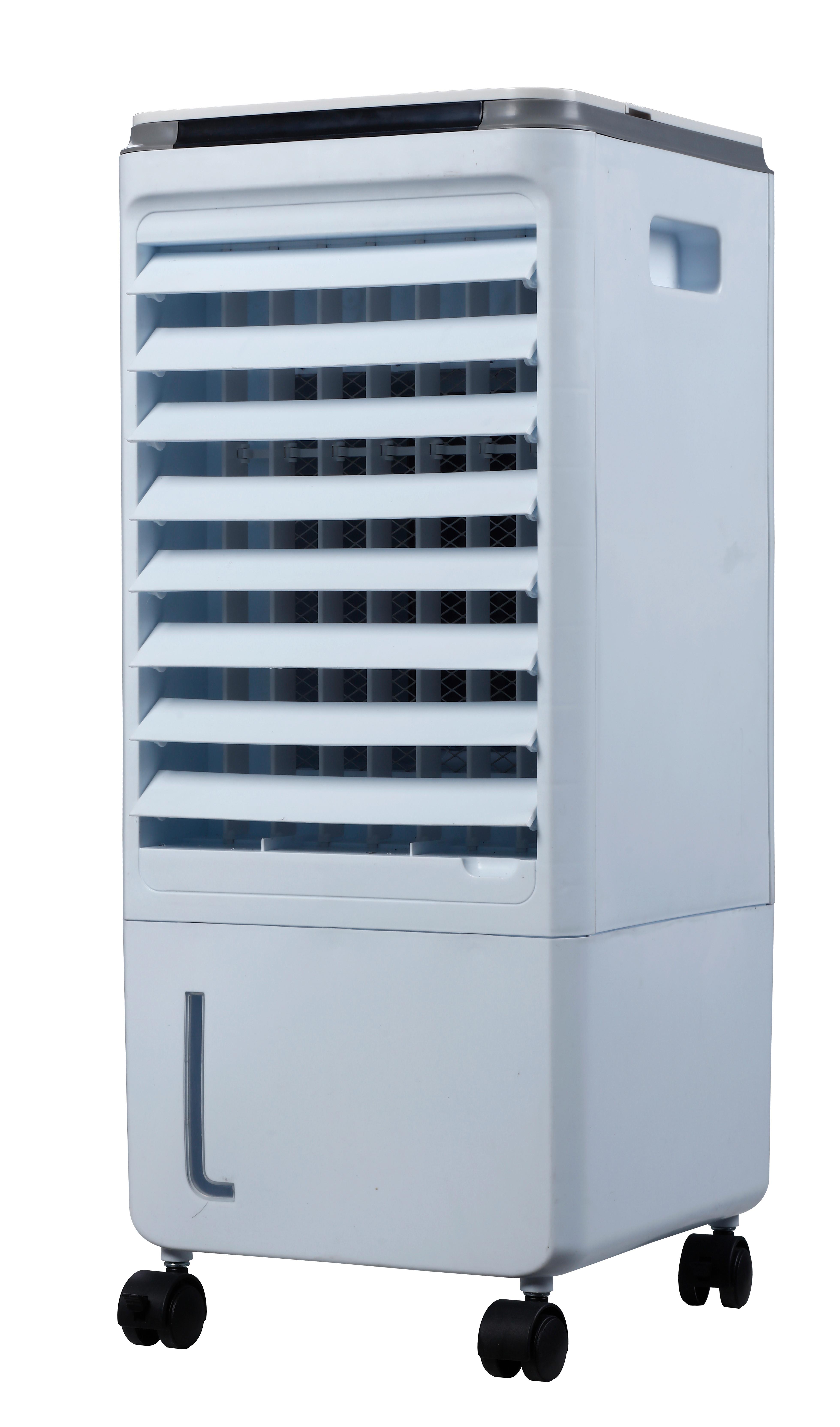 Luftkühler Leo B: 26 cm 80 W fahrbar - Weiß, KONVENTIONELL, Kunststoff (23,5/26/56,1cm) - Bono