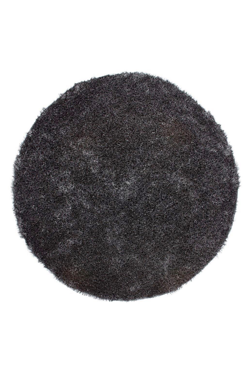 HOCHFLORTEPPICH Anthrazit, D: ca. 120 cm - Anthrazit, KONVENTIONELL, Textil (120cm) - Kayoom