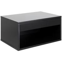 Nočný stolík CHOLET čierna - čierna, Modern, kompozitné drevo (50/24,3cm) - MID.YOU