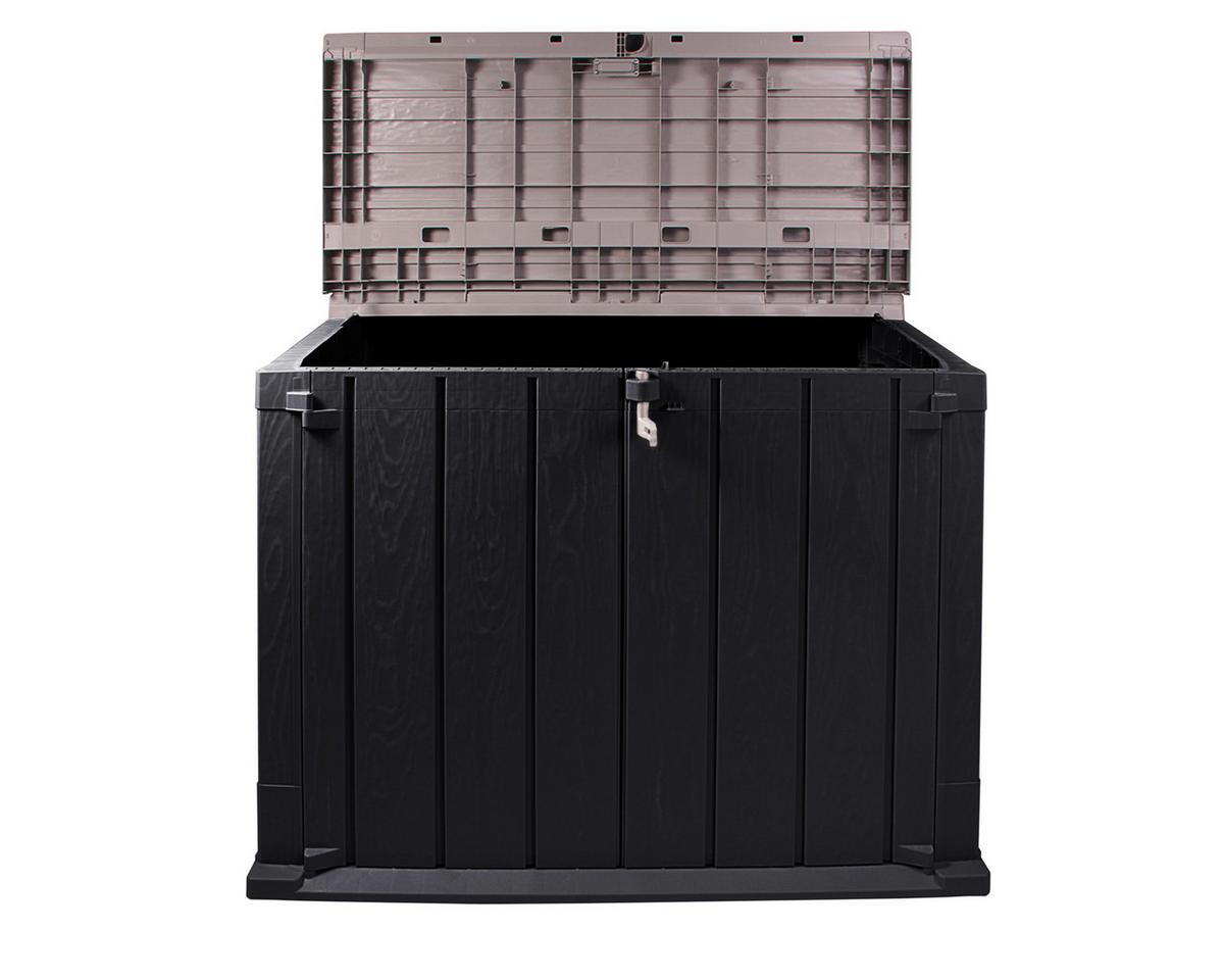 Mülltonnenbox 130x111x75 cm Anthrazit/Grau versperrbar - Anthrazit/Grau, Basics, Kunststoff (130/111/75cm)