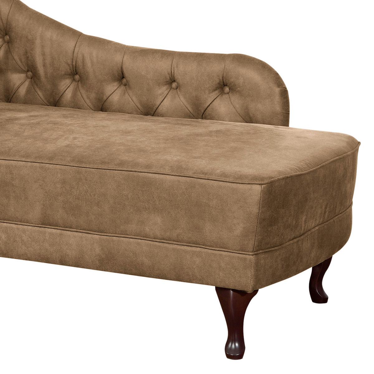 Récamiere Pako Braun B: 185cm - Braun, Design, Textil (185/93/75cm) - Livetastic