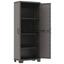 Kunststoffschrank Up Hoch - Schwarz/Grau, KONVENTIONELL, Kunststoff (68/173/39cm)