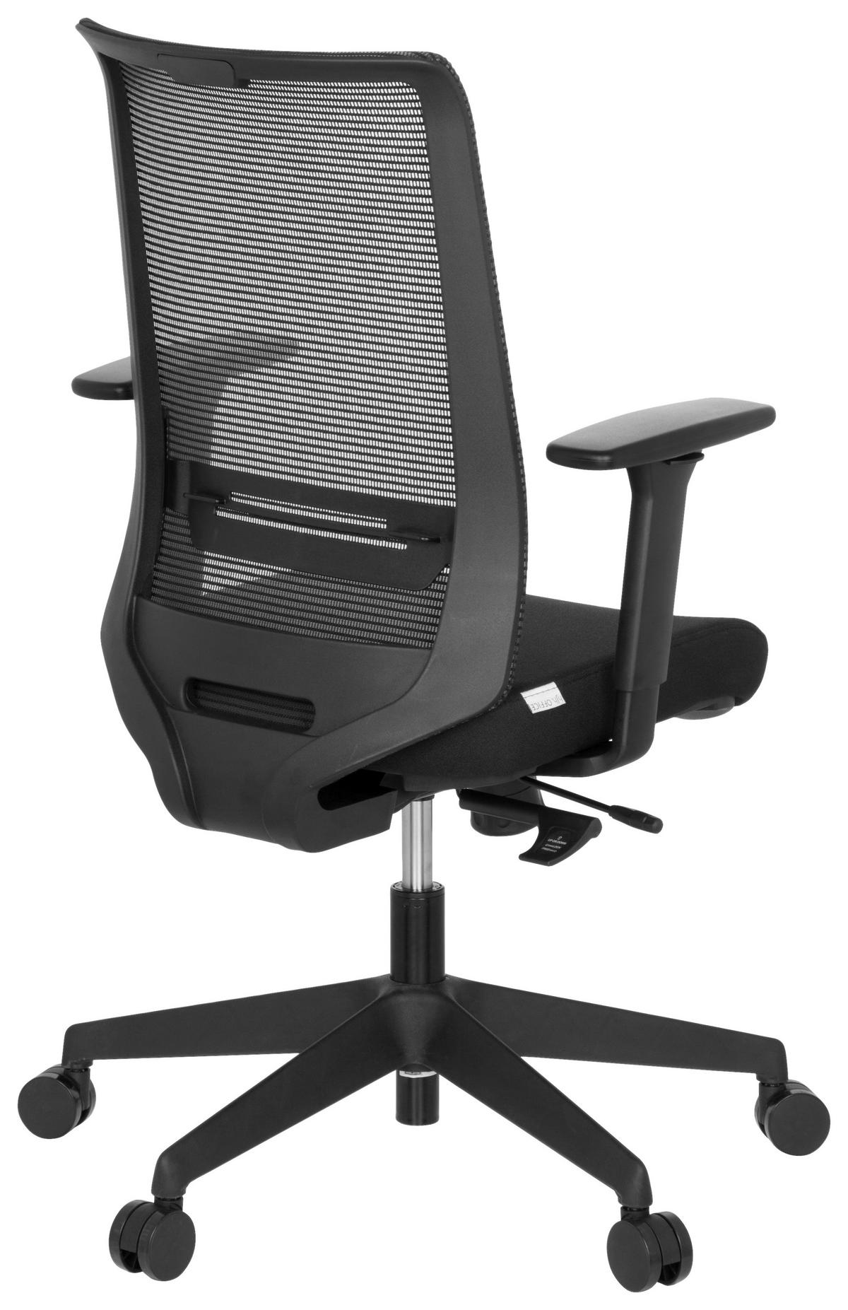 Drehstuhl Coniston Schwarz - Schwarz, MODERN, Kunststoff/Textil (65/108/54cm) - MID.YOU