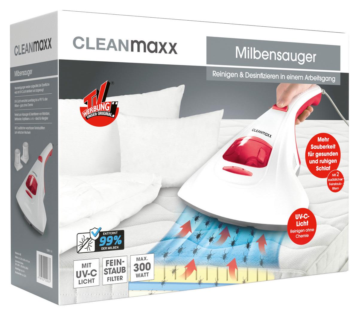 MILBENSAUGER 300W, 220-240V - Rot/Weiß, Basics, Kunststoff (32,5/25/12cm) - CLEANMAXX