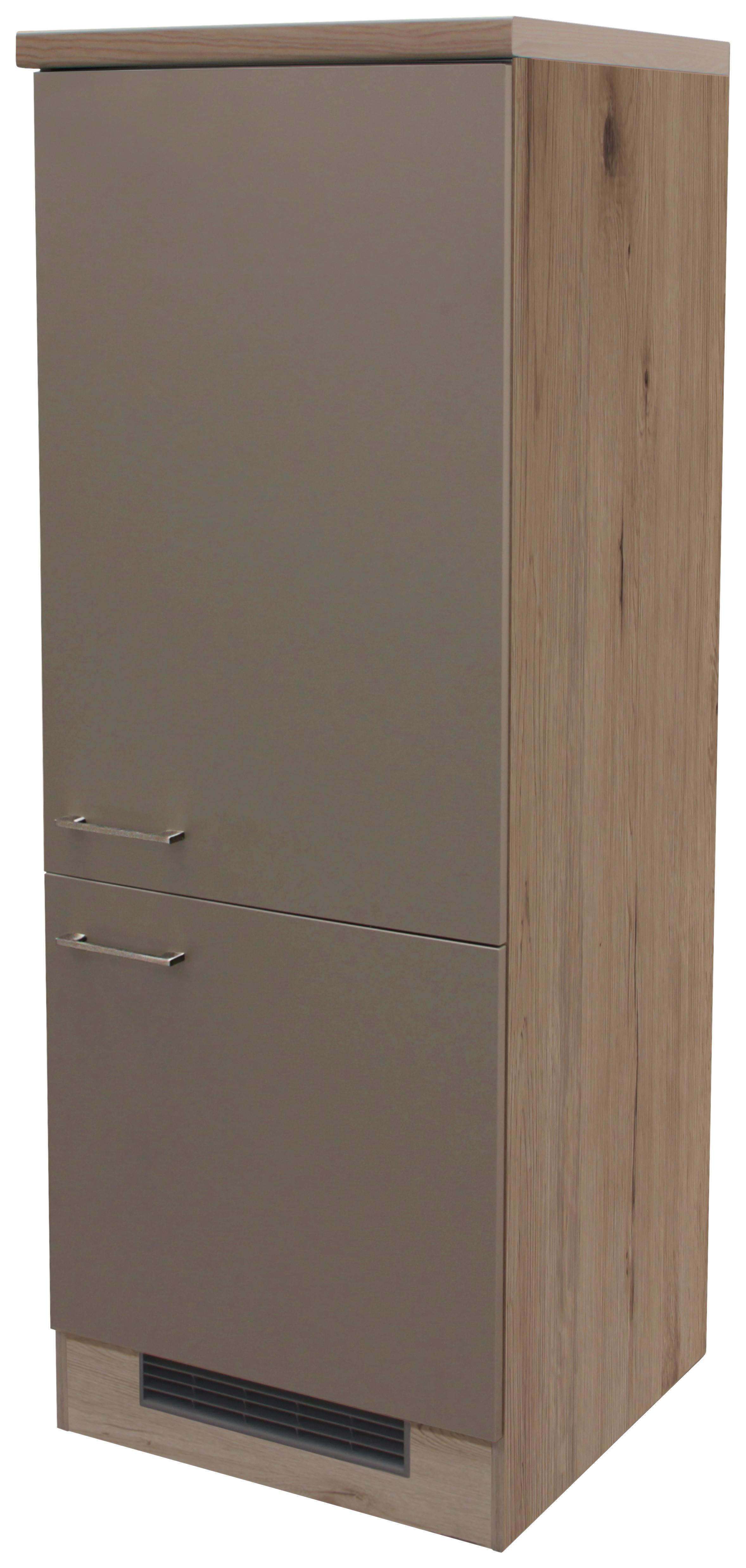 Skřiňka na spotřebiče RIVA dub/šampaňská - dub San Remo/šampaňská, Moderní, kov/kompozitní dřevo (60/161,6/57cm) - MID.YOU