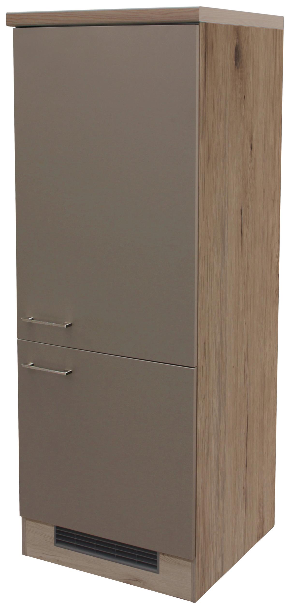 Skřiňka na spotřebiče RIVA dub/šampaňská - dub San Remo/šampaňská, Moderní, kov/kompozitní dřevo (60/161,6/57cm) - MID.YOU