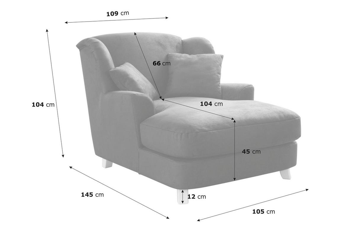 XXXL-Sessel Asado dunkelgrau inkl. Zierkissen, B: 109 cm - Dunkelgrau/Dunkelbraun, MODERN, Holzwerkstoff/Textil (109/104/145cm) - Sit & More