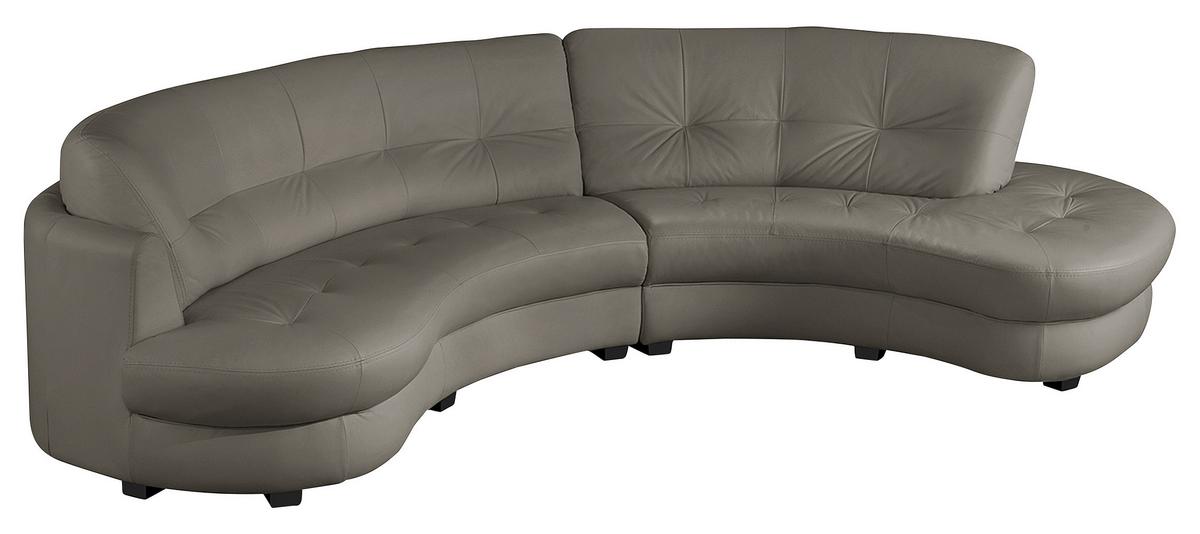 Ecksofa Bretania Schlammfarben, S: 300x113 cm - Schlammfarben/Schwarz, Design, Leder/Textil (300/113cm) - Livetastic
