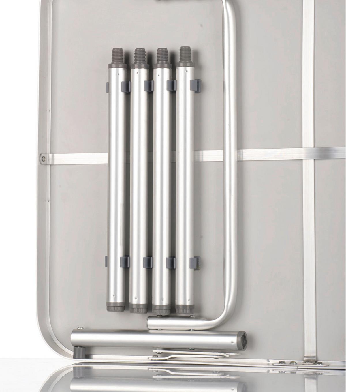 Campingtisch Weiß, Faltbar - Weiß, Basics, Metall (55/7,5/3cm)