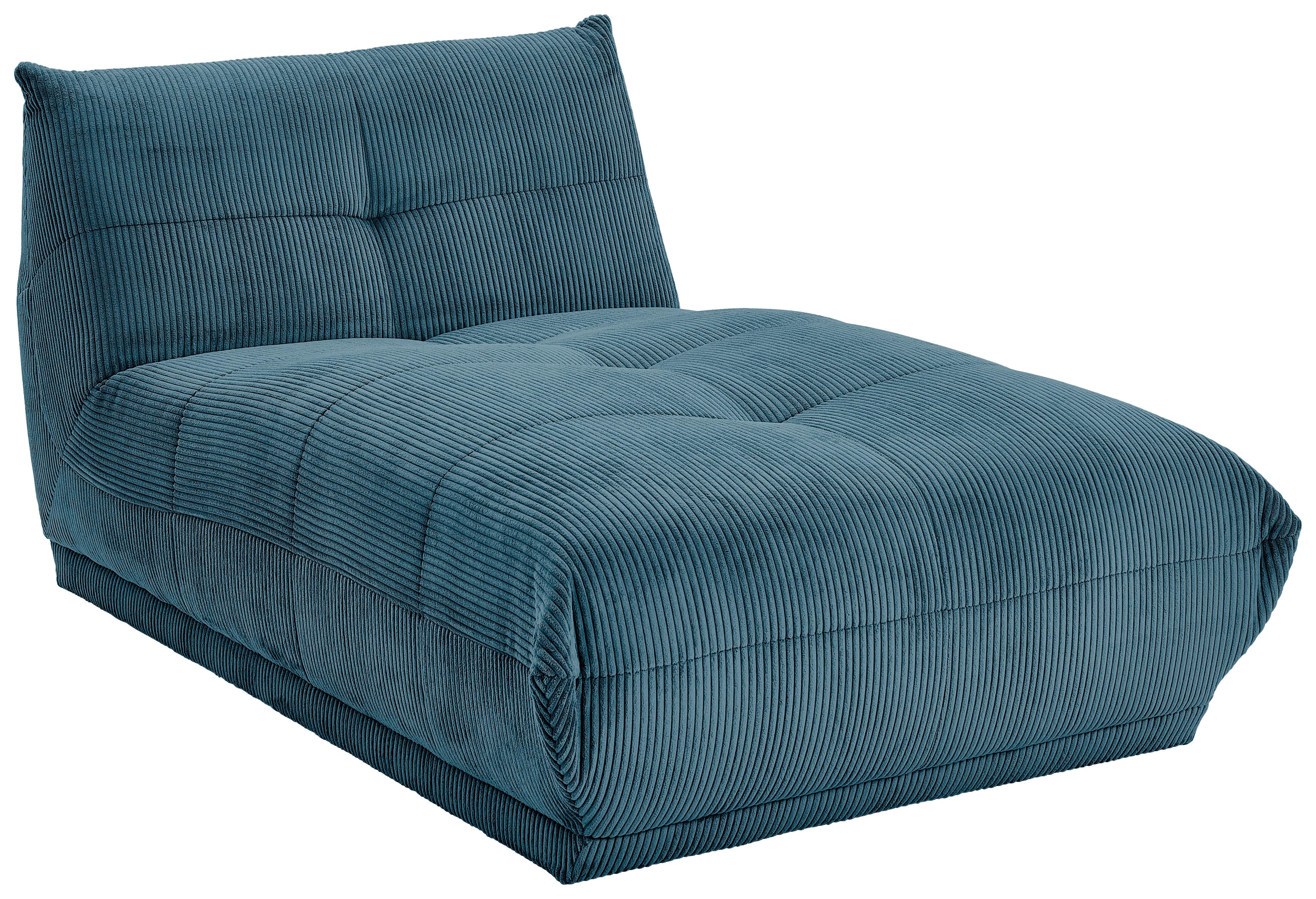 Modul Sofa Giselle Ottomane B: 105 cm Cord Petrol - Petrol, Trend, Textil (105/80/185cm) - Livetastic