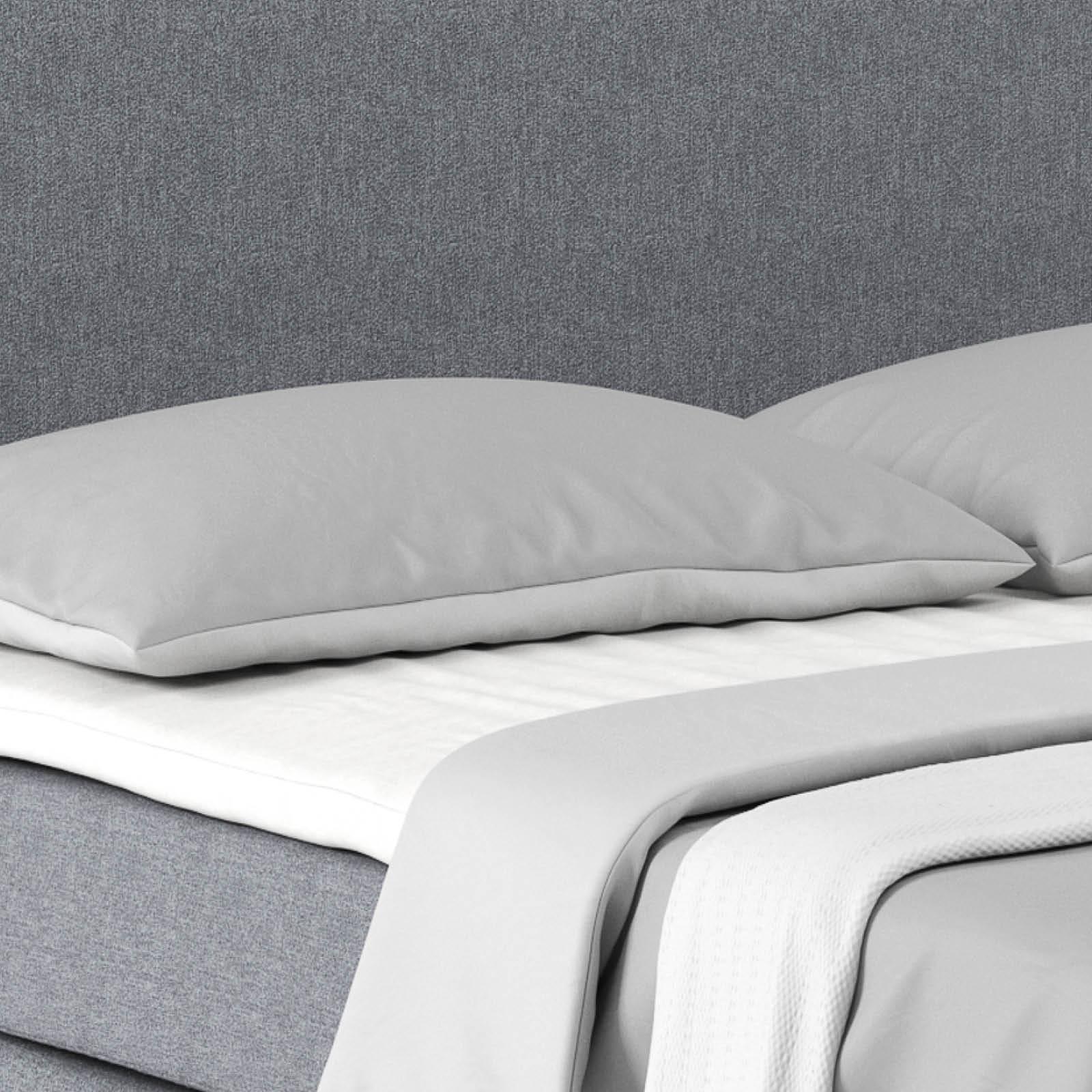 Posteľ Boxspring NERO PL: 160/200cm, sivá zelená - chrómová/modrosivá, Konventionell, kov/textil (160/200cm)