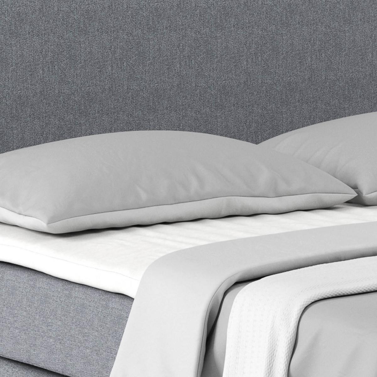 Postel Boxspring NERO PL: 160/200cm, šedá zelená - barvy chromu/modrošedá, Konvenční, kov/textil (160/200cm)