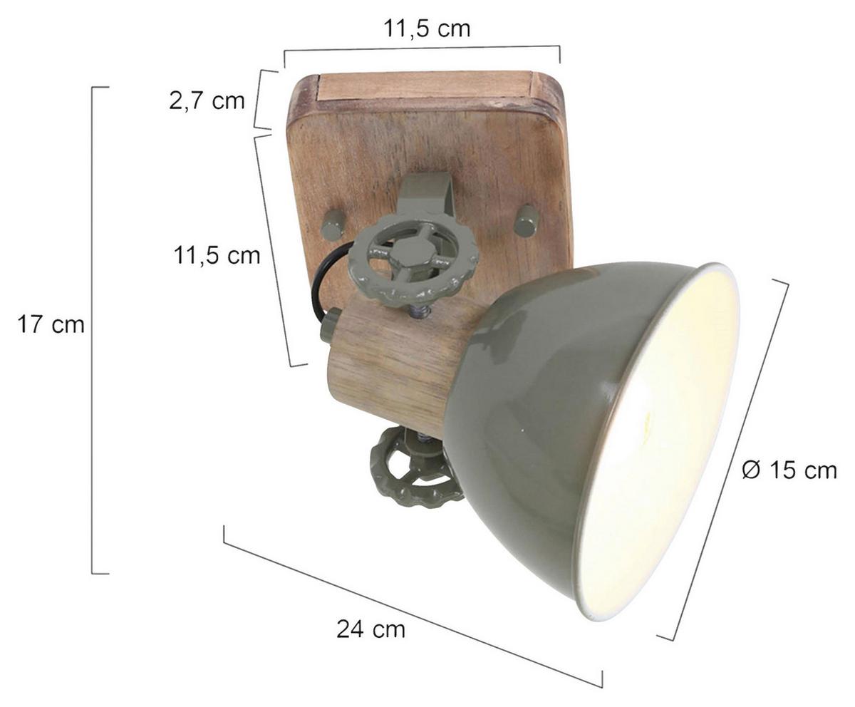 Deckenspots Gearwood - Anthrazit/Kupferfarben, Trend, Holz/Metall (59/19/23cm)