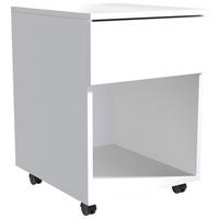Rollcontainer Weiß Dalrosa 39x55x45 cm - Weiß, MODERN, Holzwerkstoff/Kunststoff (39/55/45cm) - MID.YOU